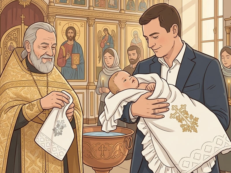 Зачем для крещения нужно 2 полотенца?