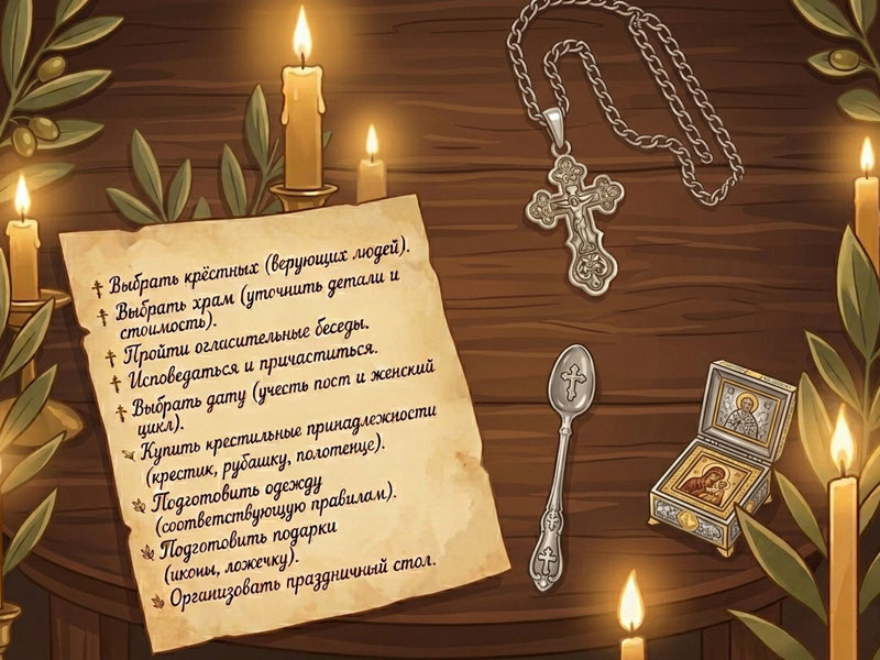 Организация крестин: чек-лист для крёстных и родителей