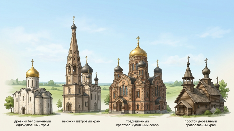Виды православных храмов