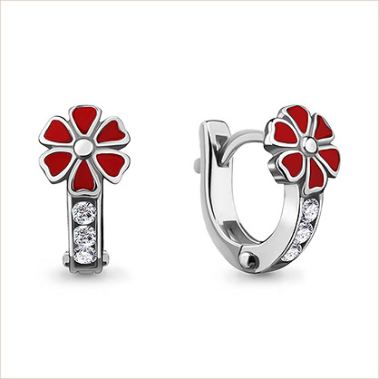 Серебряные сережки Цветочек арт.45866А